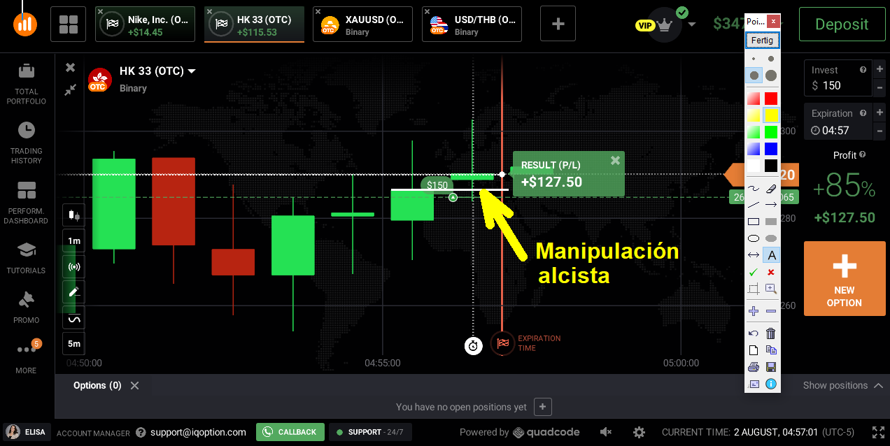 Segundo ejemplo de manipulación alcista